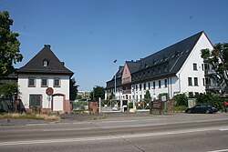 Haupttor der Nachrichten Kaserne in Heidelberg