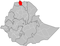 North Western Zone location in Ethiopia