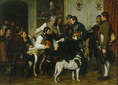 Andreas Hofer et son conseil à la Hofburg à Innsbruck (1879)