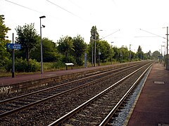 Vue des voies ferrées en direction de Pontoise.