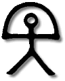 Simbol čovjeka s lukom iz Špilje znakova, Vélez-Blanco, Almería, Andaluzija