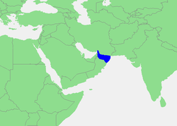 Carte du golfe d'Oman.