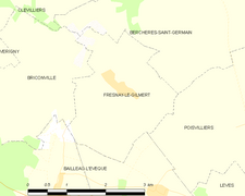 Carte de la commune de Fresnay-le-Gilmert.