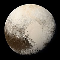 dr Pluto, ufgnumme vo dr Ruumsonde New Horizons am 13. Juli 2015
