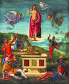 Image 5Depictions of the Resurrection of Jesus are central to Christian art (Resurrection of Christ by Raphael, 1499–1502). (from Jesus in Christianity)