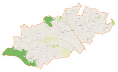 Mapa konturowa gminy Sadowie, w centrum znajduje się punkt z opisem „Ruszkowiec”