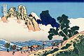 Кацусіка Хокусай. «Зворотній бік Фудзі. Вигляд з боку річки Мінобуґава»