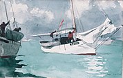 Fishing Boats, Key West, 1903, waterverf en grafiet op aquarelpapier (35,4 × 55,2 cm)