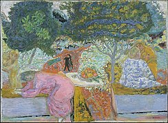 Claude Bonnard : Matin dans le jardin à Vernonnet (avant 1947) Collection du Metropolitan Museum of Art.