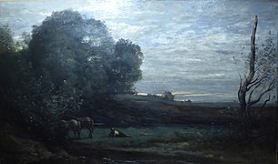 Camille Corot, Le Repos des chevaux • 1855-1875.