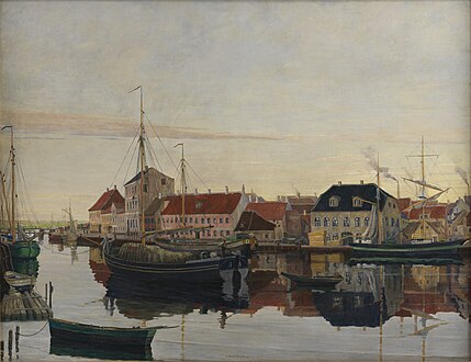 Johan Rohde: Randers havn,1906. Statens Museum for Kunst