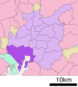 Location of Minato-ku in Nagoya