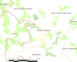 Mapa obce Ségur-le-Château