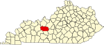 State map highlighting Grayson County