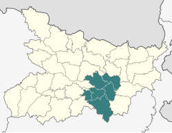 Location of Munger division in Bihar