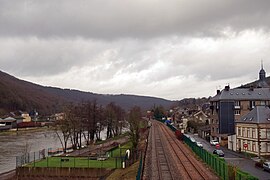 La voie ferrée et la Meuse