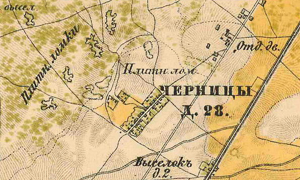 План деревни Черницы. 1885 год