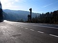 DN1 entre Azuga i Predeal, al límit nord del comtat de Prahova