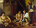 ウジェーヌ・ドラクロワ『アルジェの女たち』180 × 229 cm。ルーヴル美術館[133]。