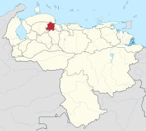 Kedudukan Yaracuy di Venezuela
