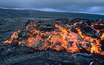 Lawa vloei op Kīlauea, Hawaii.