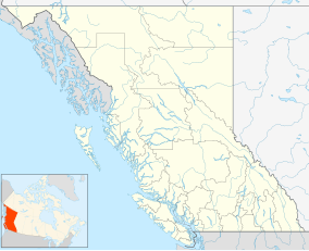 Map showing the location of Arctic Pacific Lakes Provincial Park
