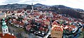 Panoramablick vom Burgturm über die Altstadt von Český Krumlov