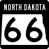 North Dakota Highway 66 marker