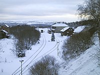 Blick auf den Bahnhof Moldava (2006)