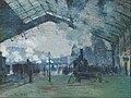 Image 49Arrival of the Normandy Train, Gare Saint-Lazare, by Claude Monet, 1877, Art Institute of Chicago (from Train)