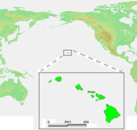 Ligking van Hawaii in de Sjtillen Oceaan