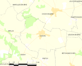 Mapa obce Chevru