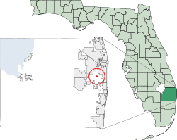 Location of Haverhill, Florida