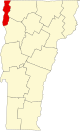 State map highlighting Grand Isle County