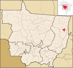 Localização de Serra Nova Dourada em Mato Grosso
