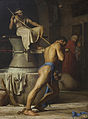 Samson in the Treadmill ("Simson pada penggilingan"; 1863) karya Carl Bloch