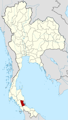 Peta Thailand menonjolkan Wilayah Phatthalung