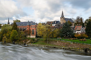 Blick von der Ruhrbrücke Richtung Altstadt