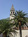 Chiesa di San Nicola, la principale di Perasto (Perast), con il suo campanile in tipico stile veneziano