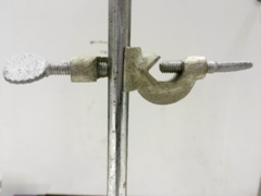 Clamp holder attached to ring stand