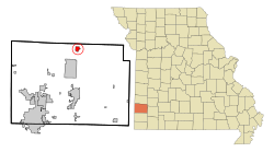 Location of Jasper, Missouri