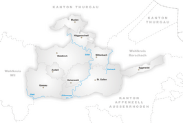 Kaart van Sankt Gallen