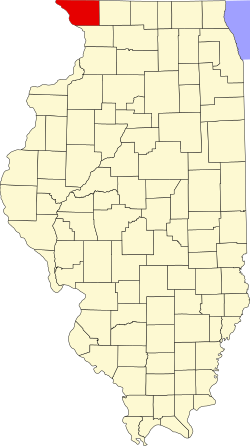 Karte von Jo Daviess County innerhalb von Illinois