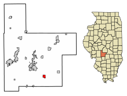 Location in Montgomery County, Illinois