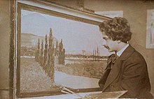 An early photo of Robert Deborne in his studio