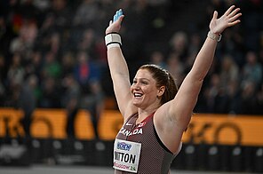 Sarah Mitton bei den Hallenweltmeisterschaften 2024 in Glasgow