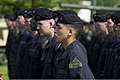 4th Infantry Regiment soldiers wearing United States Army opposing force uniform (Battle Dress Uniform in black with olive 'OPFOR' shoulder title)