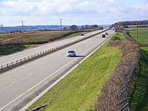 A35 ten noorden van Tolpuddle