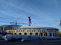 Neue Aufbauten auf dem alten Dinamo-Stadion im September 2017