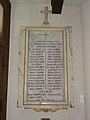 Monument dans l'église pour victimes civiles.